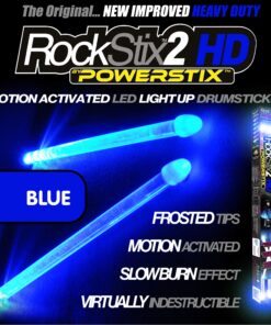 ROCKSTIX 2 HD BLUE, BRIGHT LED LIGHT UP DRUMSTICKS, with fade effect, Set your gig on fire! (BLUE ROCKSTIX) 8 81S JGNjx3L