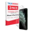 TALK WORKS Tempered Glass Screen Protector for iPhone 11 Pro/XS/X - Case Compatible, Anti-Glare, Shatter & Crack Proof, Ultra Thin (Pack of 3) Without Installation Tray 24 81S1A67VrL