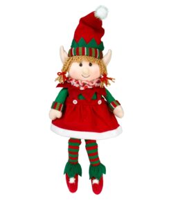 Elf Plush Christmas Stuffed Dolls, Set of 2 - 12" Boy and Girl Elves Holiday Cute Plush Shelf Toys - Fun Kids Buddy Figurine Decorations, Christmas Winter Holiday Party Festive Decor and Gift Exchange 30 81S1dJeC OL 1