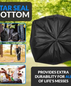 Reli. 30-33 Gallon Trash Bags Heavy Duty | 250 Bags Bulk | Black Large Trash Bags 30+, 32 Gallon | Made in USA 33 Gallon | 250 Count (Bulk Value) 15 81S3z2gE0AL