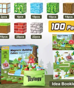 100PCS Magnetic Blocks-Build Mine Magnet World Set for Boys & Girls Age 3-5 6-8, STEM Sensory Toys for Toddlers Gifts for 3+ Years Old Girls Boys, Classroom Must Haves Construction Toys Magnetic world cubes 28 81S5VnbONwL 1