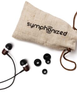Symphonized GLXY Premium Genuine Wood in-Ear Noise-isolating Headphones with Mic and Nylon Cable (Ebony) Ebony 11 81S6ImU3bS