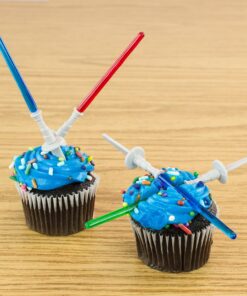 Light Sabre Cupcake Decoration Toppers Sticks Picks Set for Children Birthday Party, Fan Shows, Movies, 4" inches Tall (12 Pack) 26 81S7HTdcdwL