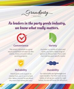 Red Gingham Checkered 6 Pack Premium Disposable Plastic Picnic Tablecloth 54 Inch. x 108 Inch. Rectangle Table Cover By Grandipity Red Gingham Checkered 10 81S7Jdht6pS