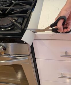 Gap Stopper® Pro - 21" Red, Professional Grade, FDA Heavy 8.6 oz Silicone, Set of 2, Covers Gap between Stove & Countertops 21" 12 81S8UmxutxL