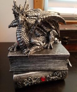 Mythical Guardian Dragon Trinket Box Statue with Hidden Book Storage Compartment for Decorative Gothic & Medieval Décor and Figurines As Jewelry Boxes or Fantasy Gifts for Office Study-Library 46 81SCgyfP7BL