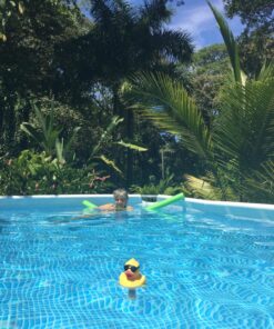 Intex 18ft X 9ft X 52in Ultra Frame Rectangular Pool Set with Sand Filter Pump, Ladder, Ground Cloth & Pool Cover 38 81SGCOqbtfL