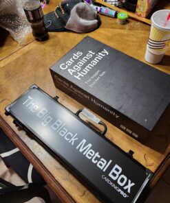 The Big Black Metal Box, Compatible With Cards Against Humanity, Magic The Gathering, MTG, (Game Not Included) | Includes 8 Dividers | (Long Version) Fits up to 1400 Loose Unsleeved Cards The Big Black Metal Box 24 81SGfYgY9iL