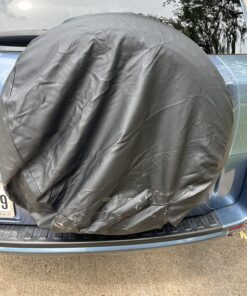 Moonet PVC Leather Spare Tire Wheel Cover for Car Truck SUV Camper Trailer Universal Fit RV JP FJ, R15 Black (for Overall Wheel Diameter 27-29 inch) 15 inch for Tire Diameter 27"-29" 50 81SHkf0JNaL