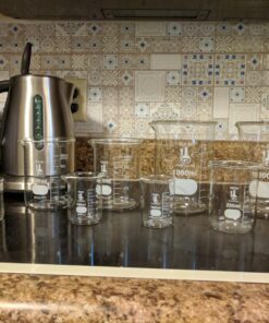 Karter Scientific, 3.3 Boro, Griffin Low Form, Glass Beaker Set - 6 Sizes - 10ml, 50ml, 100ml, 250ml, 500ml, 1000ml 33 81SKQ1AqVzL 1