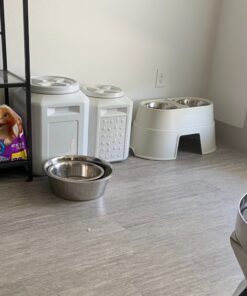 OurPets Comfort Diner Elevated Dog Food Dish (Bowls Available in 4 inches, 8 inches and 12 inches for Large , Medium and Small Dogs), Black, 12-inch 43 81SPOWnkI L