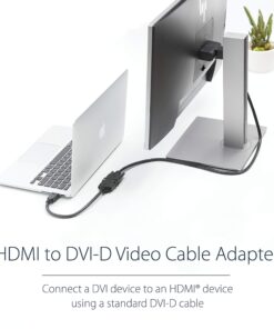 StarTech.com HDMI Male to DVI Female Adapter - 8in - 1080p DVI-D Gender Changer Cable (HDDVIMF8IN) HDMI (M) to DVI (F) 1 pack 12 81SPTzgX5HL