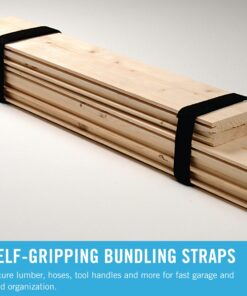 VELCRO Brand ONE-WRAP Double Sided Roll | 45 Ft x 1-1/2 In | Cut to Length Straps Heavy Duty | Bundling Ties Fasten to Themselves for Secure Hold, Black (91881) Hook and Loop Straps 29 81SPk8vy5OL