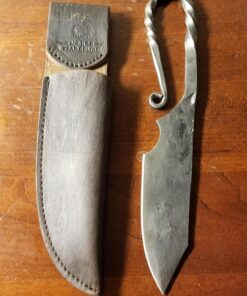 Norse Tradesman Handforged Viking Knife With Twisted Hilt Design & Leather Sheath - 5" Carbon Steel Blade Twist 16 81SRcEmQI5L