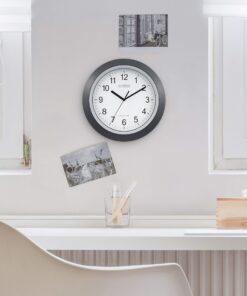 La Crosse Technology WT-3129B 12 Inch Atomic Analog Wall Clock, Pack of 1, Black 24 81SS6JHNdtL