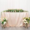 ShinyBeauty 60inx102in Sequin Tablecloth for Wedding/Party- Champagne Blush 60x102-Inch