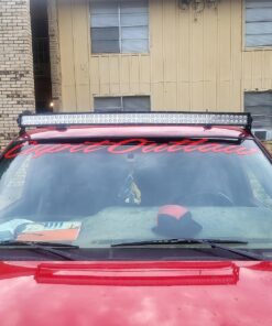 LEDKINGDOMUS Led Light Bar 300W 52 inches Curved Light Bar & 2pc 4 inches 18W Flood Light Pods & Switch Wiring Harness Compatible for Jeep, Pickup, Truck, Car, ATV, 4x4, 4WD, Off Road Driving Light 52inch + 4inch Pods + Wiring Harness Black 33 81STEI1Wk1L