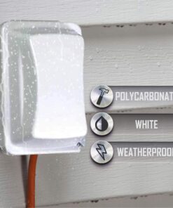 TayMac MM410W Single-Gang Horizontal/Vertical Mount Weatherproof In-Use Cover, 16 in 1, 2.75 in, White 1 Gang Standard 13 81SUTsFD7nL