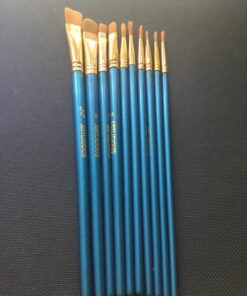 Artlicious Paint Brushes - Acrylic Paint Set and Detail Paint Brushes for Kids - Use with Craft, Watercolor, Oil, Gouache Paints, Face Art, Washable Paints, Miniature Detailing and Rock Painting 10 Pack 32 81SVJRwjZAL