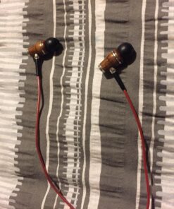 Symphonized NRG 2.0 Wood Earbuds Wired, in Ear Headphones with Microphone for Computer & Laptop, Noise Isolating Earphones for Cell Phone, Ear Buds with Booming Bass (Lava Red) 29 81SVREMCzZL 1