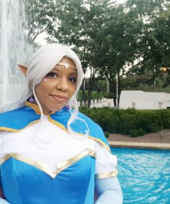 Rbenxia Curly Cosplay Wig Long Hair Heat Resistant Spiral Costume Wigs Anime Fashion Wavy Curly Cosplay Daily Party Silver 32" 80cm 56 81SWWW3ZUmL