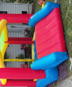 Little Tikes Jump 'n Slide Bouncer with Arched Canopy Overhead Cover, Plus Heavy Duty Blower, Stakes, Repair Patches, and Storage Bag |3-Kid Capacity, Ages 3-8 Years 26 81SYZmwEI4L