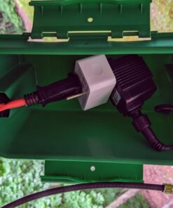 SOCKiTBOX – The Original Weatherproof Connection Box – Indoor & Outdoor Electrical Power Cord Enclosure for Timers, Extension Cables, Holiday Lights, Power Tools, Fountains & More – Size Small – Green 32 81SZBZHUZ8L