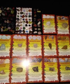 ROCK ON! Geology Game with Rock & Mineral Collection – Collect and Learn with STEM-based Educational Science Kit in Carrying Tote - Amethyst, Rhodonite, Selenite Crystal, Unakite and lots more 32 81SaOid5UwL 2