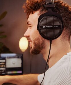 beyerdynamic DT 990 Pro 250 ohm Over-Ear Studio Headphones For Mixing, Mastering, and Editing Gray 35 81SaTYKIRxL