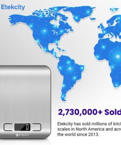 Etekcity Food Scale, Digital Kitchen Scale, 304 Stainless Steel, Weight in Grams and Ounces for Baking, Cooking, and Meal Prep, LCD Display, Medium Basic Medium Size 39 81SabBKl5AL