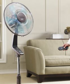Rowenta VU5550 Turbo Silence Oscillating Fan, Standing Fan, 4 Speed Fan with Remote Control Turbo silence 4 speed fan 29 81Sb8VQT76L