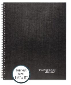 Cambridge Business Notebook, 80 Sheets, Legal Ruled, 8-1/4" x 11", Wirebound, Black (06062) Pack of 1 22 81SbGxMjafL