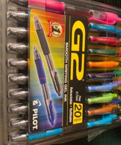 Pilot, G2 Premium Gel Roller Pens, Fine Point 0.7 mm, Assorted Colors, Pack of 20 Assorted Classic 36 81Se0Is6FBL