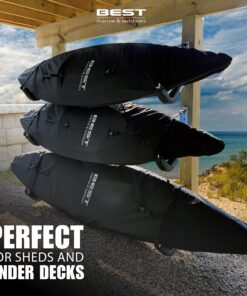 Best Marine and Outdoors Kayak Storage Rack, 2 Premium Wall Mount Racks for Kayaks & SUP Paddle Boards, 125lb Weight Capacity, Indoor Outdoor Paddleboard & Kayaking Accessories 34 81SeMROQ7TL