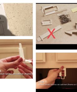 Baby Safety Cabinet Locks 12 Pack Black-GRANDOTO Children Cabinet Baby Safety Locks Latches for Cabinet & Drawers 21 81Sf6QeaXKL