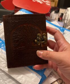 Leather Celtic Tree of Life Book of Shadows Blank Spell Book Wicca 5" Brown 52 81Sfr437YCL