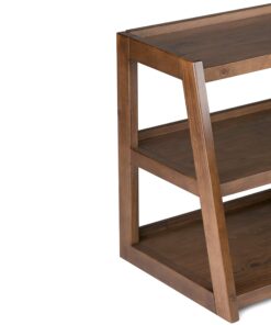 SIMPLIHOME Sawhorse SOLID WOOD 48 Inch Wide Modern Industrial TV Media Stand in Medium Saddle Brown for TVs up to 55 Inches, For the Living Room and Entertainment Center 21 81ShVtQ26L
