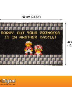 getDigital Your Princess is in Another Castle Funny Welcome Doormat for Gamers, Nerds and Geeks - 23.62 x 15.75 inch, 100% Natural Coco Coir Fibres 11 81Shyjtuq0L