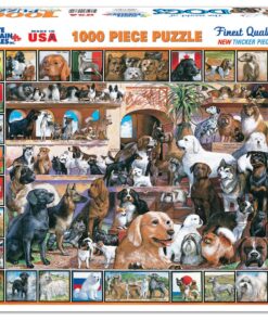 Alternative view of White Mountain Puzzles World of Dogs - 1000 Piece Jigsaw Puzzle