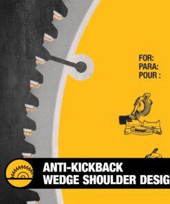 DEWALT 12-Inch Miter Saw Blade, Crosscutting, Tungsten Carbide, 80-Tooth, 2-Pack (DW3128P5) Saw Blade 2 Pack, 12 In., 80 T 20 81Sn8I6o24L