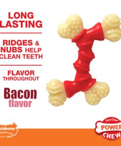 Nylabone Power Chew Double Bone Long Lasting Chew Toy for Dogs Medium - Up to 30 lbs. Medium up to 35 lbs. 24 81So0GnokWL