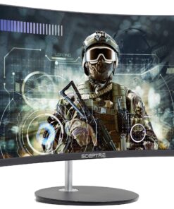Sceptre Curved 24-inch Gaming Monitor 1080p R1500 98% sRGB HDMI x2 VGA Build-in Speakers, VESA Wall Mount Machine Black (C248W-1920RN Series) 32 81SoE0guqL