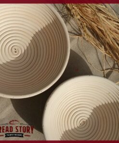 (8.5 inch) Round Banneton Proofing Basket Set - Brotform Handmade Unbleached Natural Cane For homemade Crusty Fresh, Easy to Bake Bread With Professional Marks Rising dough Bread Kit with washable Cloth 8.5 inch 16 81Sqez2m2sL