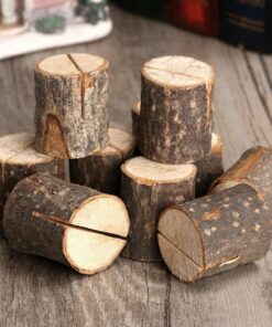 OULII Wedding Place Wooden Card Holders Table Number Stands for Home Party Decorations Pack of 10 24 81SuhJw3VAL