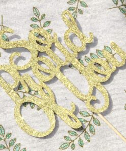 We are So Proud of You Cake Topper High School Graduation, Senior Graduation Party Supplies (Gold Glitter) 19 81SvoPiCdZS