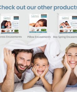 SafeRest 100% Waterproof Full Size Mattress Protector - Fitted with Stretchable Pockets - Machine Washable Cotton Mattress Cover for Bed - Perfect Bedding Airbnb Essentials for Hosts 27 81Svr1ApdL 2