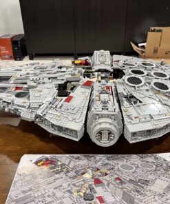 LEGO Star Wars Ultimate Millennium Falcon 75192 - Expert Building Set and Starship Model Kit, Movie Collectible, Featuring Classic Figures and Han Solo's Iconic Ship, Best Gift for Adults 77 81SvupzqUlL