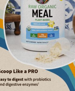 Garden of Life Vegan Protein Powder - Raw Organic Meal Replacement Shakes - Vanilla - Pea Protein, Greens and Probiotics for Women and Men, Plant Based Dairy Free All in One Shake, 28 Servings 2.32 Pound (Pack of 1) 34 81SzoB7VYxL