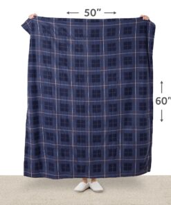 Sunbeam Royal Ultra Rodeen Blue Plaid Heated Personal Throw / Blanket, Cozy-Warm, Adjustable Heat Settings 30 81T SIZv20L