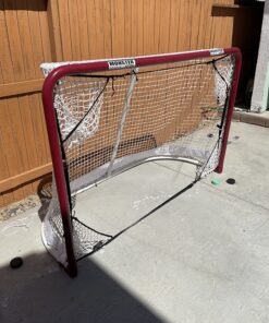 EZGoal 67109 Monster Steel Tube Heavy-Duty Official Regulation Folding Metal Hockey Goal Net, 6 x 4 - Feet, Red 18 81T eC4iwyL